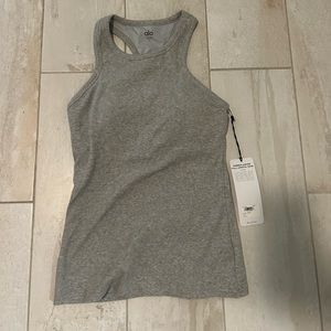 alo yoga ribbed aspire full length tank XL